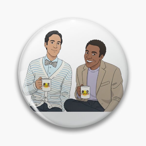 Item preview, Troy and Abed in the Morning! Community TV Show Fan Art Illustration designed and sold by Greemo03.