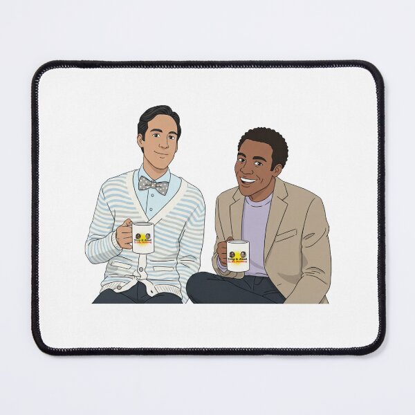 Item preview, Troy and Abed in the Morning! Community TV Show Fan Art Illustration designed and sold by Greemo03.