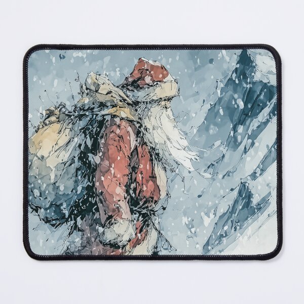 Item preview, Santa in the snowy mountains designed and sold by Thingstolike.