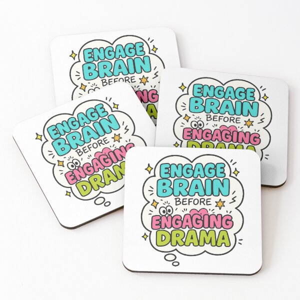 Item preview, Engage Brain Before Engaging Drama – Funny Bold Quote Design designed and sold by inkoutninja.