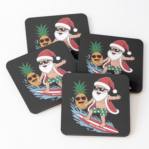 Item preview, Surfing Santa Beach Holiday Plams Christmas in July Surf designed and sold by Hofersofer.