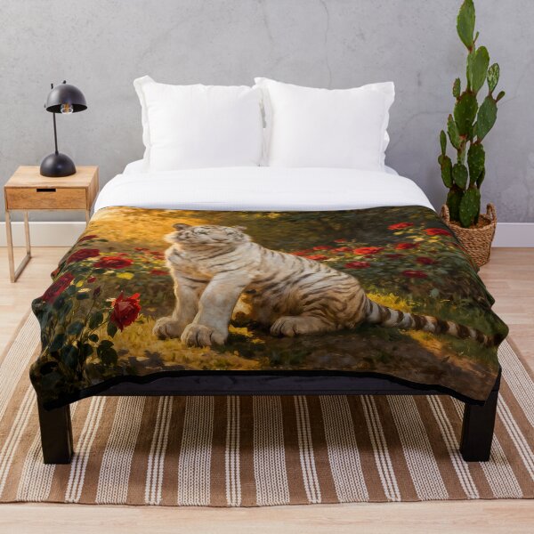 Item preview, Tigre Blanco en las Rosas III designed and sold by Silver Calico Studio.