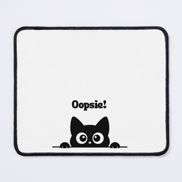 Item preview, Oopsie! Cute Peekaboo Cat – Funny Minimalist Design designed and sold by Bachir3400.