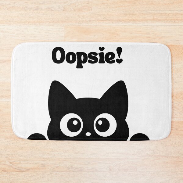 Item preview, Oopsie! Cute Peekaboo Cat – Funny Minimalist Design designed and sold by Bachir3400.