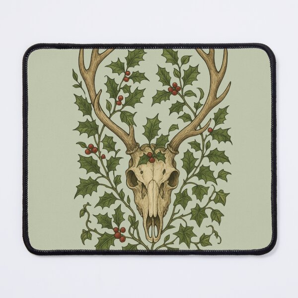 Item preview, Curio-Style Reindeer Skull Dark, Witchy Holiday Design designed and sold by shminoa.