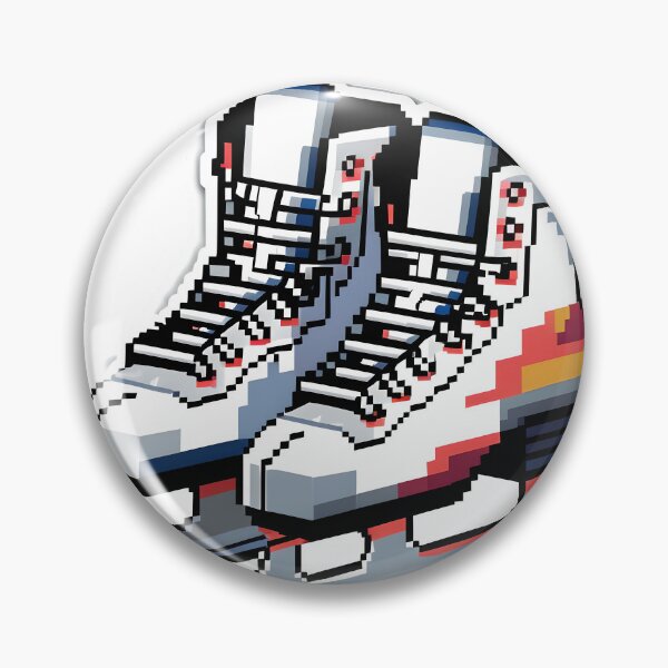 Item preview, Cute Pixel Winter Ice Skates with Silver Blades designed and sold by BankMano.