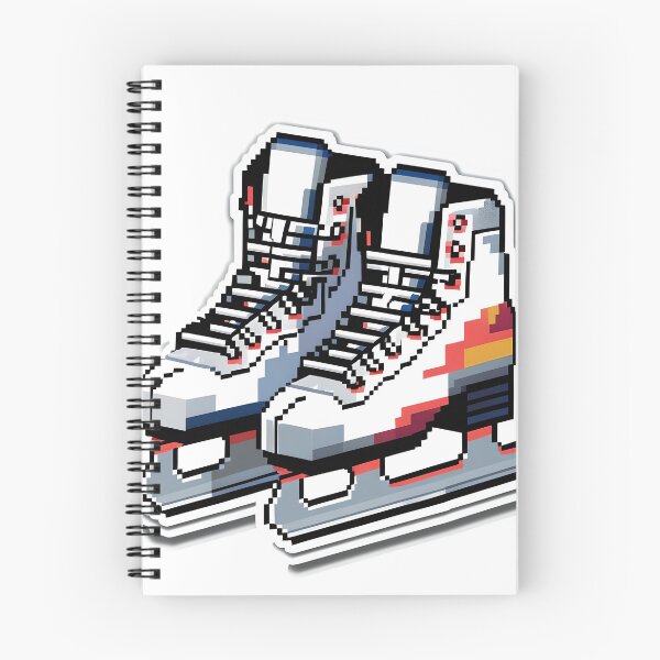 Item preview, Cute Pixel Winter Ice Skates with Silver Blades designed and sold by BankMano.