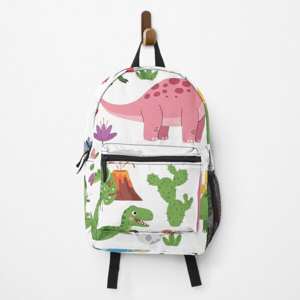Item preview, Cute Cartoon Dinosaur Characters Set: Prehistoric Animals, Tropical Plants, and Volcanoes designed and sold by vqriadhit.