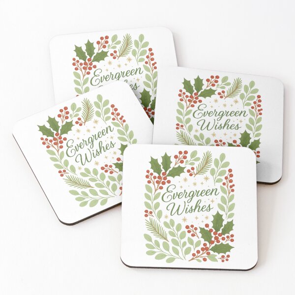 Item preview, Evergreen Wishes – Holiday Botanical Design with Holly & Berries designed and sold by inkoutninja.