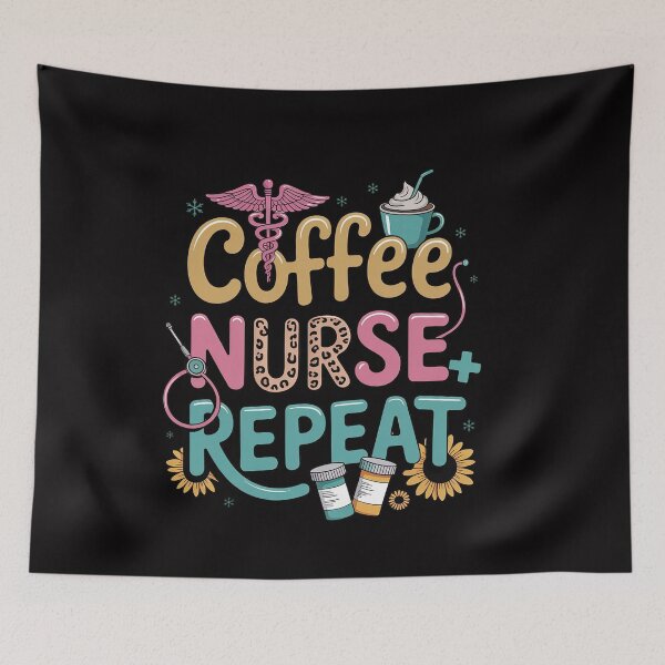 Item preview, Coffee Nurse Repeat designed and sold by ConceptThena.
