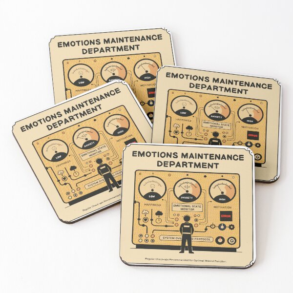 Item preview, Emotions Maintenance Department – Retro Comic Mental Health Humor t-shirt designed and sold by Popstudio85.