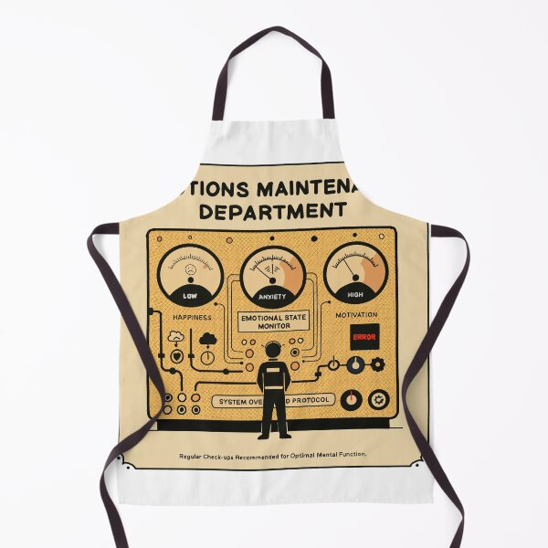 Item preview, Emotions Maintenance Department – Retro Comic Mental Health Humor t-shirt designed and sold by Popstudio85.