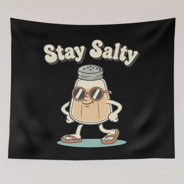Item preview, Stay Salty Sassy Salt Shaker  Funny Retro Summer Character designed and sold by DIRTYSKETCHH.
