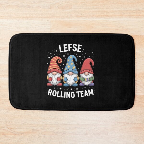 Item preview, Lefse Rolling Team Nordic Merry Christmas Gnome Baking Tomte designed and sold by estellaken.