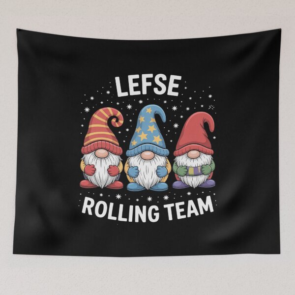 Artikelvorschau, Lefse Rolling Team Nordic Merry Christmas Gnome Baking Tomte entworfen und verkauft von estellaken.