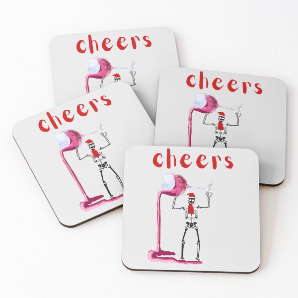 Item preview, Skeleton & wine funny Christmas Vibe  designed and sold by Glow&Vibe.