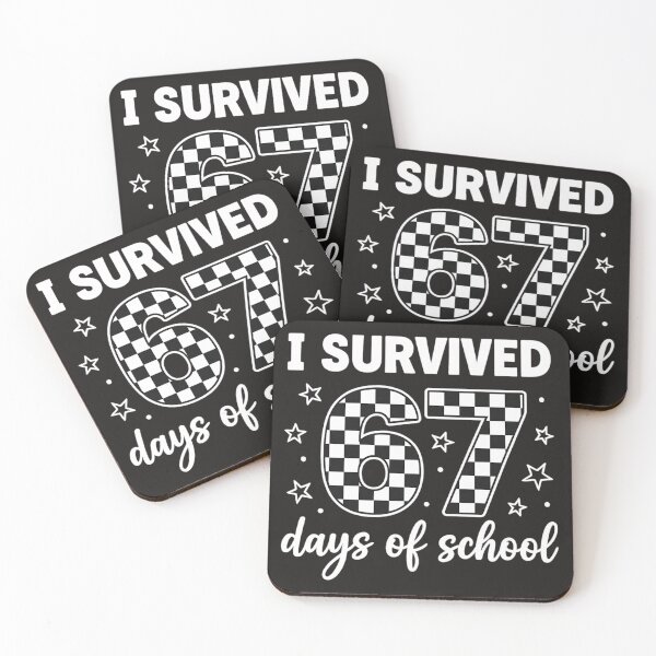 Item preview, I Survived 67 Days of School 100th Days Funny Six Seven Meme designed and sold by EraGavit.