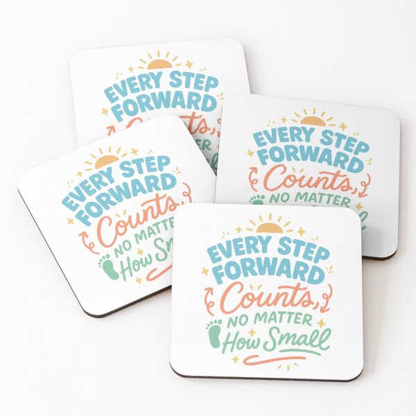 Item preview, Every Step Forward Counts – Positive Motivational Quote Design designed and sold by inkoutninja.