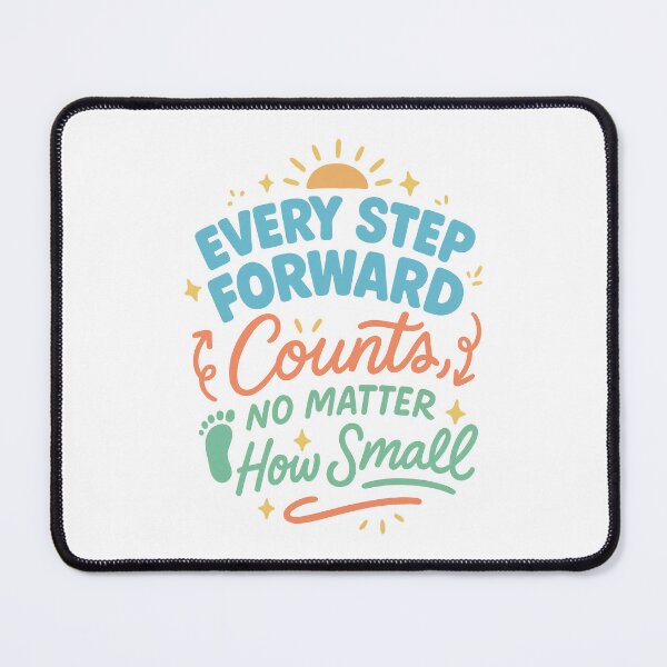 Item preview, Every Step Forward Counts – Positive Motivational Quote Design designed and sold by inkoutninja.