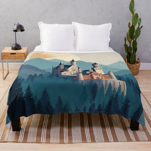 Item preview, Moonrise Over the Bavarian Castle designed and sold by ArgentoArt.