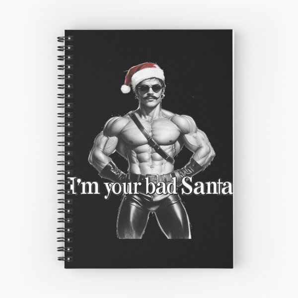 Item preview, Gay Bad Santa Leather Daddy Christmas Berlin German Pride Graphic Design designed and sold by ItsAKinkThing.