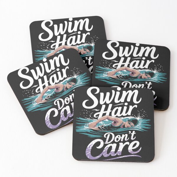 Item preview, Swimming Swimmer Swim Hair Don't Care Girl designed and sold by Eskomeranola.