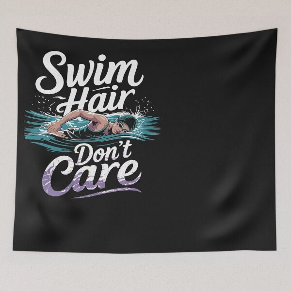 Item preview, Swimming Swimmer Swim Hair Don't Care Girl designed and sold by Eskomeranola.