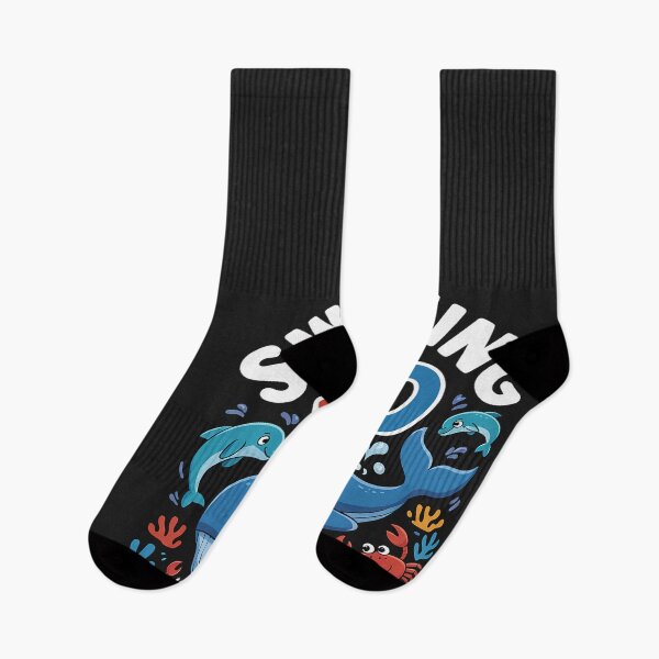 Item preview, Swimming Through 100 Days of School Ocean Underwater Funny designed and sold by Eskomeranola.
