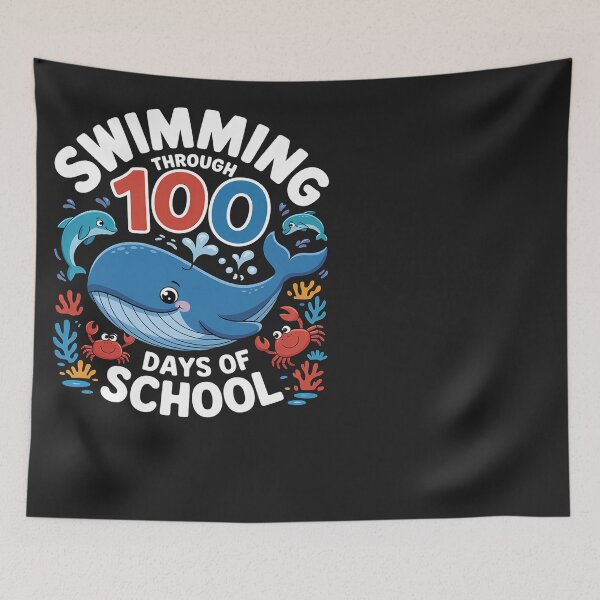 Item preview, Swimming Through 100 Days of School Ocean Underwater Funny designed and sold by Eskomeranola.