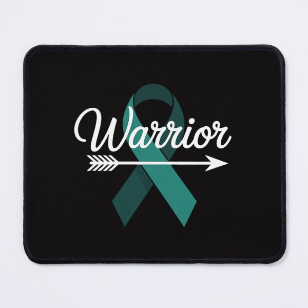 Item preview, Womens Ovarian Cancer Awareness Month Woman Teal Ribbon Warrior designed and sold by ConceptThena.