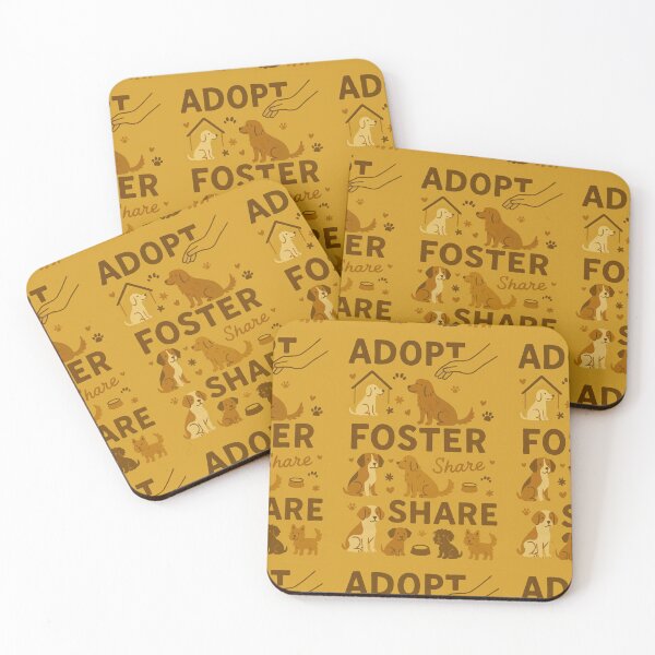 Item preview, Adopt Foster Share – Cute Shelter Dog Illustration designed and sold by Tiny Joy World.