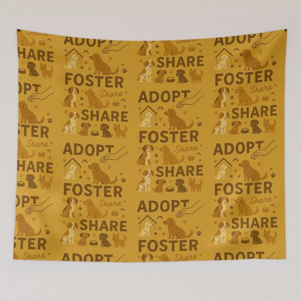 Item preview, Adopt Foster Share – Cute Shelter Dog Illustration designed and sold by Tiny Joy World.