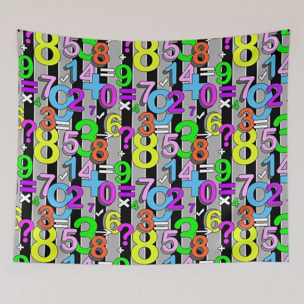 Item preview, Fun colorful arithmetic math bright retro pattern designed and sold by fuzzyfox.