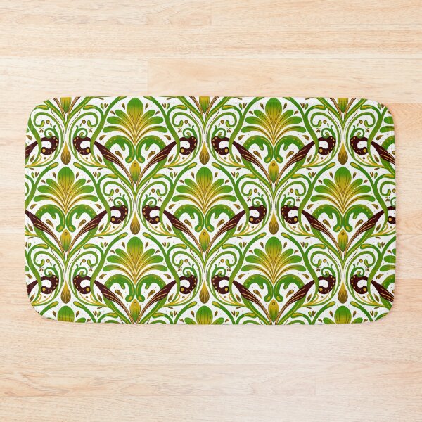 Item preview, Green Art Nouveau Damask designed and sold by Home Cyn Home.