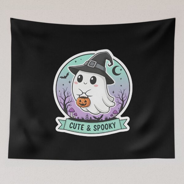 Item preview, Cute Witch Ghost Halloween Sticker designed and sold by Ekracreatives.