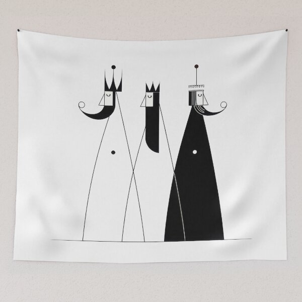 Item preview, Modern Minimalist Three Kings – Sleek Black & White Christmas Art designed and sold by dawnleblanc55.