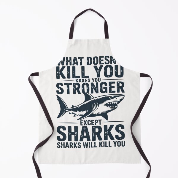 Item preview, What Doesn't Kill You Makes You Stronger Except Sharks designed and sold by Viepenny.