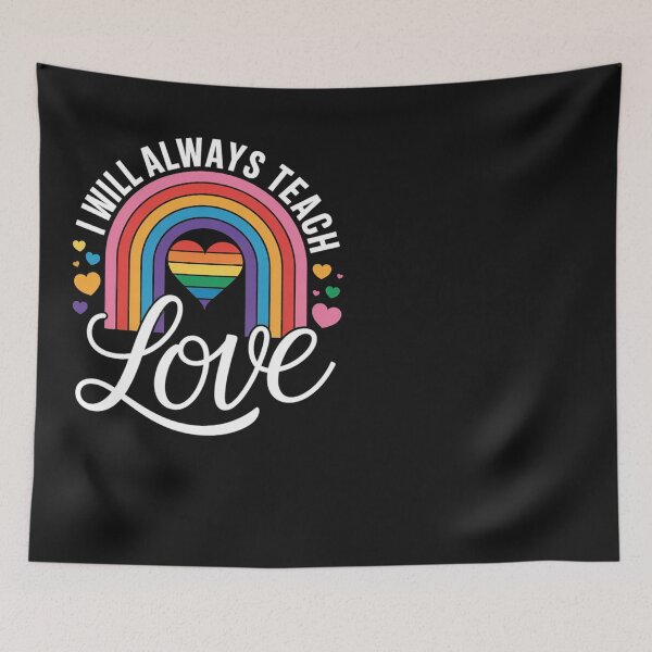 Item preview, Teacher Ally LGBT teaching love rainbow Pride Month designed and sold by Eskomeranola.