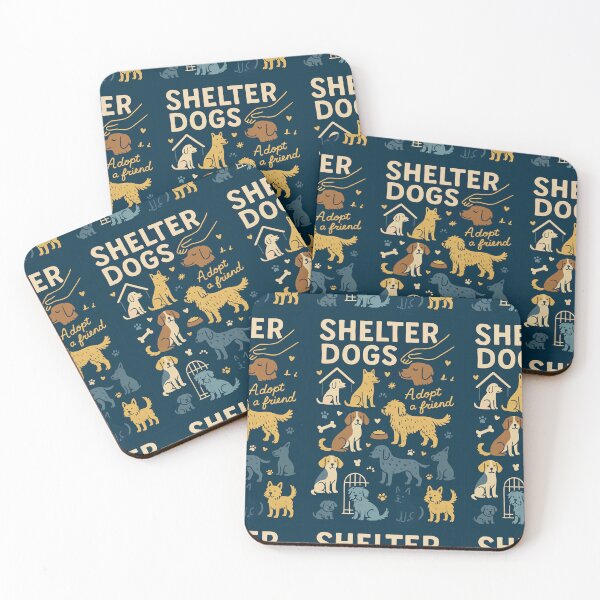 Item preview, Shelter Dogs – Adopt a Friend Cute Rescue Dog Art designed and sold by Tiny Joy World.