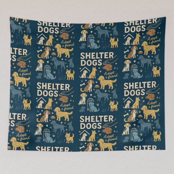 Item preview, Shelter Dogs – Adopt a Friend Cute Rescue Dog Art designed and sold by Tiny Joy World.