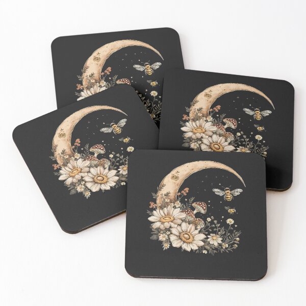 Item preview, Moon Flower Botanical Mushroom Bee designed and sold by ArleneJene.