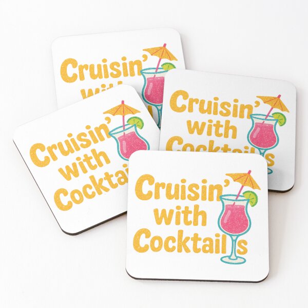 Item preview, Cruisin’ with Cocktails – Tropical Vacation Drink Design for Travel Lovers designed and sold by inkoutninja.