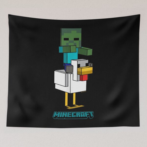 Item preview, Minecraft Chicken Jockey – Blocky Pixel Creature Rider Art designed and sold by mautinzreqatz.