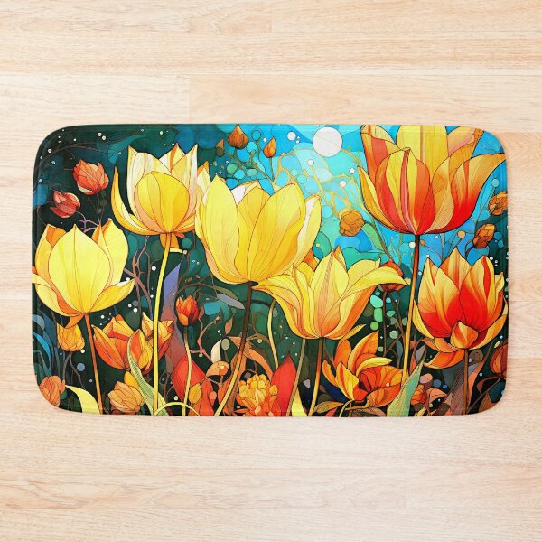 Item preview, Fantasy Floral Garden With Yellow And Red Flowers designed and sold by DEC02.