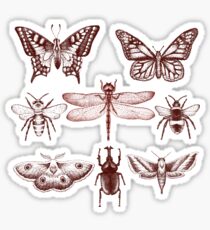 Red Insect Series in pointillism Sticker