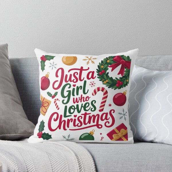 Aperçu de l'œuvre Cadeaux de Noël 2025 Mignons Juste une fille qui aime Noël créée et vendue par Brettgison.