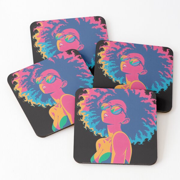 Item preview, Neon Afro Vibes – Retro Pop Art Girl designed and sold by KiraChie.