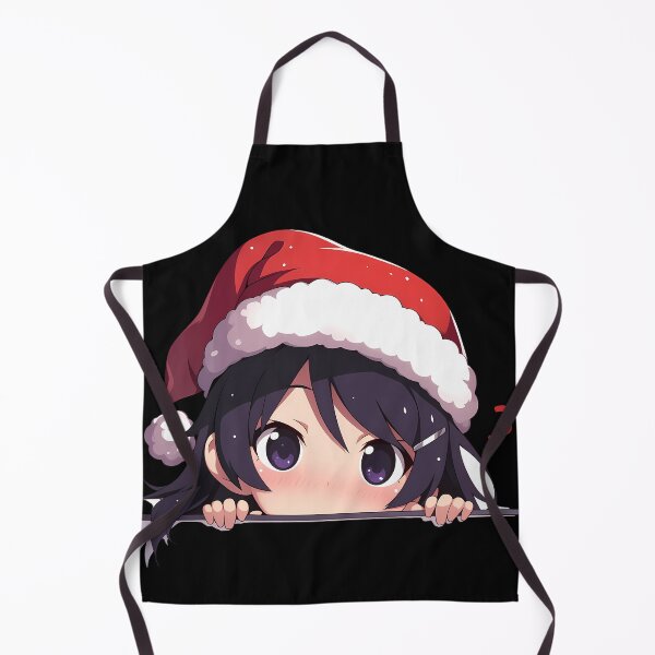 Item preview, Tsubasa Hanekawa Bakemonogatari Anime Girl Waifu Chibi Kawaii Christmas Peeker Holiday Cute designed and sold by thedarvills.