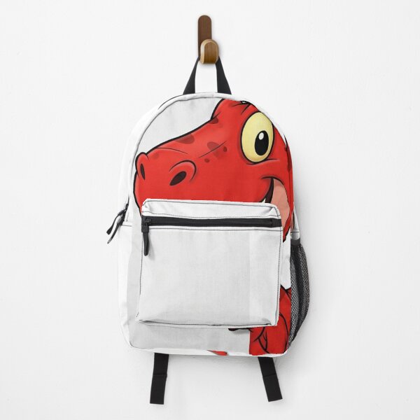 Item preview, Cartoon Red Dinosaur Peeking and Smiling from Behind designed and sold by vqriadhit.