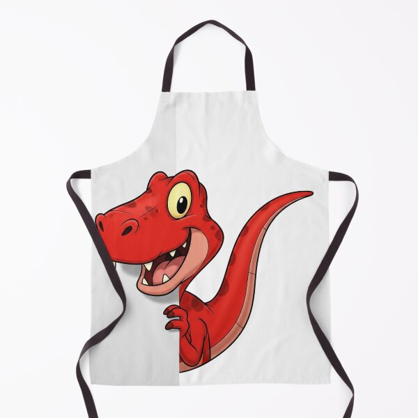 Item preview, Cartoon Red Dinosaur Peeking and Smiling from Behind designed and sold by vqriadhit.
